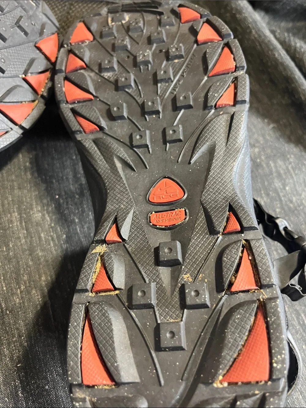 Nike Men’s ACG All TRAC Black and Dark Gray Adjustable Sport Sandals